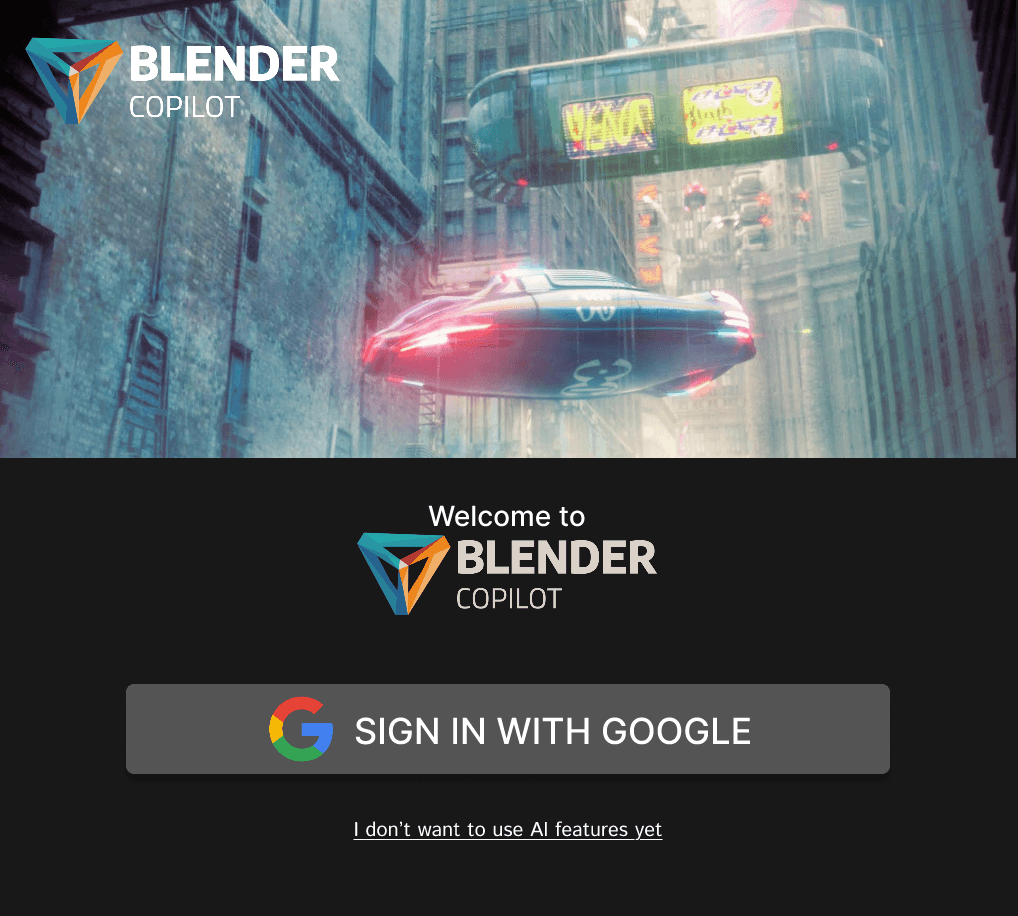 BlenderCopilot login